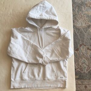 Aritzia TNA Sweatfleece Cozy Fleece Hoodie White
